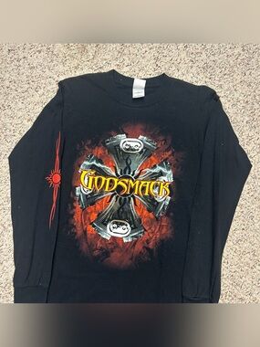 Y2K Godsmack Longsleeve Graphic Promo Shirt Sz Small 2000s Rock Metal Engine